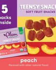 Plum Organics | Teensy Fruit Snacks | Organic Toddler & Kids Snacks | Peach | 0.35 Ounce Snack (40 Total) Packaging May Vary