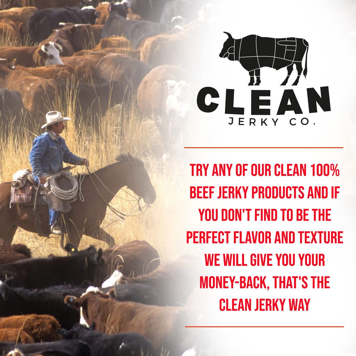 Clean Jerky Co Old Fashioned Dry Zero Sugar Beef Jerky  Salt  Pepper Flavorful Protein Snack  Made with 100 Beef  No MSG No Sugar No Nitrates No High Fructose Corn Syrup No Junk