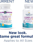 Nordic Naturals Complete Omega-D3, Lemon Flavor - 120 Soft Gels - 565 mg Omega-3 + 70 mg GLA + 1000 IU Vitamin D3 - EPA & DHA - Healthy Skin & Joints, Cognition, Positive Mood - Non-GMO - 60 Servings