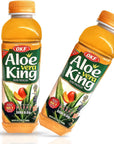 OKF Aloe Vera King Drink Flavors includes Coco Original Grape Mango Pineapple Watermelon Pomegranate Gold Kiwi Peach and Strawberry 10 flavor variety pack 10