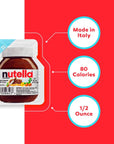 Nutella Chocolate Hazelnut Spread Mini Nutella Pack to Go Perfect Portion Control Just ½ Oz 80 Calories per Nutella Single Cup ATREVO Bundle Pack  20 EcoFriendly Wooden Spoons 20 Pack Back to School Snacks Biscuits