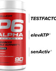 Cellucor P6 Alpha Advanced - Enhanced Support for Men | Supports Muscle Growth & Strength | Natural Support Supplement with TESTFACTOR, Ginseng, elevATP, DIM, SenActiv & Fenugreek - 90 Veggie Caps