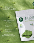 NBF Organic Nopal Cactus Powder 16 Oz 100 Pure Natural Prebiotic Fiber Prickly Pear Sugar Free Keto Diet Digestive Health GlutenFree from Local Deserts in Mexico