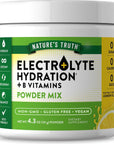 Nature's Truth Electrolytes Powder | No Sugar | Vegan, Non-GMO & Gluten Free Supplement for Hydration | with B Vitamins | Refreshing Lemon Flavor