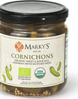 Organic Cornichons Pickles  123 OZ  348 G  Sweet  Sour Dill Gherkins With Mustard Seeds