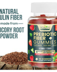 Fiber Gummies for Adults, Sugar Free Daily Prebiotic Fiber Supplement & Digestive Health Support - Supports Regularity & Digestive Health, Nature's Plant Based, Non-GMO, Berry Flavor - 60 Gummies