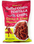 Trader Joes Rolled Corn Tortilla Chips Chili  Lime Flavored Net Wt 9 Oz 255g  Pack of 1