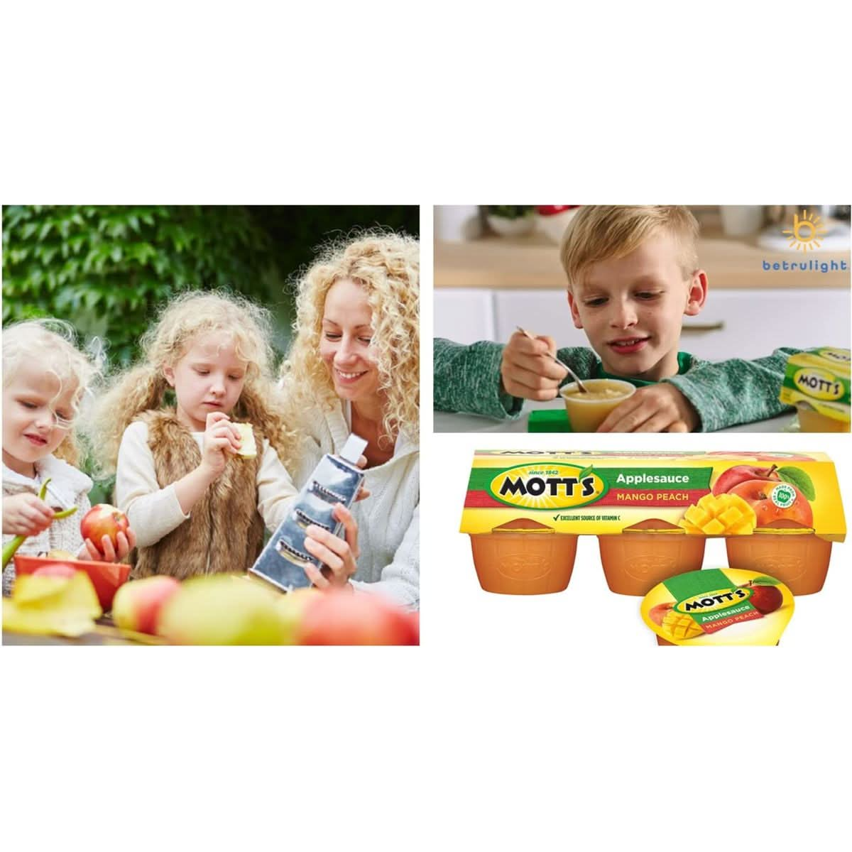 Motts Fruit Snacks on the Go Applesauce Strawberry Tasty Bite Apple Sauce Snacks Made From Apples  Strawberry  Gluten Free Snacks for Kids  Adults Nut  Dairy Free  Vegan Snacks Keto Friendly by BETRULIGHT  4 oz Cups 2Pack Sleeves 12 Cups Total