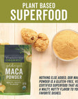 Viva Naturals Organic Maca Powder  Gelatinized Maca Powder Organic Vegan and Kosher Peruvian Superfood  Certified USDA Organic GlutenFree  NonGMO 8 oz Resealable Bag