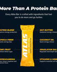 Atlas Protein Bar 20g Protein 1g Sugar Clean Ingredients Gluten Free Almond Chocolate Chip 12 Count Pack of 1