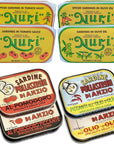 Seafood Aficionado Sardine Sampler  8 Pack  NURI Portuguese Sardines and Pollastrini Sardines Bundle  8 Cans One of Each Variety