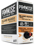 Promise Beverages Slightly Sweet Island Mango Cold Brew Tea On Tap 1 Gallon  128 fluid ounces Rainforest Alliance Certified Bag In Box Liquid Ready To Drink Sweetened with Stevia