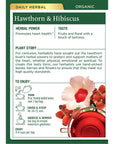 Traditional Medicinals Organic Hawthorn  Hibiscus Herbal Tea Promotes Heart Health Pack of 2  32 Tea Bags Total