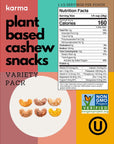 Sample Flavors Variety Pack Cashews by Karma Nuts Whole Roasted Vegan Non GMO Gluten Free Low Carb Low Calorie Everyday Nut Snack 15 Ounce 6 Snack Packs