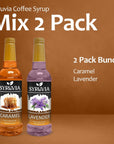 Syruvia Coffee Syrup Variety Pack  Caramel  Lavender GlutenFree Kosher 254 fl oz Bottles  Enhance Your Coffee Experience with Premium Flavoring Syrups