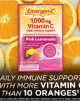 Emergen-C 1000mg Vitamin C Powder, with Antioxidants, B Vitamins and Electrolytes, Immunity Supplements for Immune Support, Caffeine Free Fizzy Drink Mix, Pink Lemonade Flavor - 30 Count