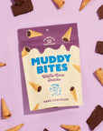 Muddy Bites Waffle Cone Snacks Bite Sized Chocolate Filled Cones for Snack or Dessert Milk Chocolate Dark Chocolate Cookies  Cream Made with Cane Sugar NonGMO Kosher Variety Pack 6 Bags