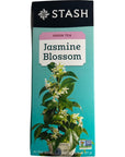 Jasmine Blossom Tea Bundle Includes 2 30 Bag Count Boxes Of Stash Jasmine Blossom Green Tea And 1 Premium FoxFyr Reusable Stainless Steel Stir Swizzle Stick