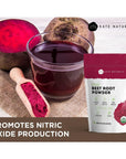 Kate Naturals Beet Root Powder for Baking & Smoothies (8 oz) USDA Organic Beetroot Powder & Nitric Oxide Supplement for Increase Energy & Stamina Pre Workout. Gluten Free Organic Beet Powder