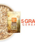 Wholly Moly 5 Grains Cereal MultiGrain Oatmeal of rye barley oats wheat and Khorasan wheat High Fiber No Sugar Added All Natural Vegan Friendly Whole Grain Council Certified