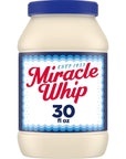 Miracle Whip Dressing, for a Keto and Low Carb Lifestyle, (30 fl oz Jar)