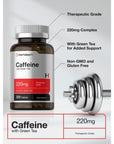 Caffeine Pills 200mg | with Green Tea | 300 Tablets | Vegetarian, Non-GMO & Gluten Free | by Horbaach