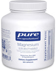 Pure Encapsulations Magnesium (Citrate/Malate) - Magnesium Supplement to Support Nutrient Utilization, Energy, Bones & Heart Health* - with Magnesium Citrate & Malate - 180 Capsules