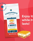 Camerons Coffee Roasted Ground Coffee Bag Smores Flavored 12 Ounce Pack of 6