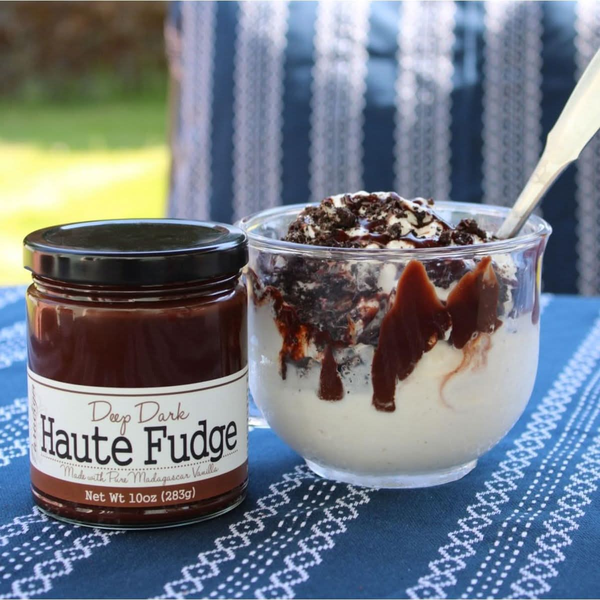 Paradigm Foodworks  Deep Dark Haute Fudge  Tasty Dessert Sauces for Topping Ice Cream  Coffee Drizzle Baking Fondue  Made with Madagascar Vanilla 10 Oz