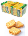 Mango Flavor Cream Cracker Sandwich, Butter, and Tropical Mango-Flavored Rich Cream Cookies Asian Snack 12pcs/1pack