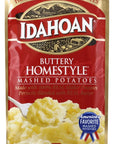 Idahoan Mashed Potatoes Applewood Smoked Bacon Buttery Homestyle Loaded Baked and Roasted Garlic 4 ounce Pack of 4  with Make Your Day Mini Bamboo Spatula