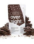 Oats Overnight  Dark Chocolate Sea Salt  Vegan 10g Protein High Fiber Breakfast Shake  Gluten Free Non GMO Oatmeal 22 oz per meal 8 Pack  BlenderBottle