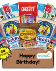 Hangry Kit Birthday Snack Box  20 CT Happy Birthday Gift Basket Care Package  Contains Birthday Snacks Cookies Chips Candy Party Variety Gift Box Funny 1