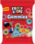 Froot Loops Gummies Assorted Real Fruit Juice Flavored Gummy Candy Bags Nostalgia Favorite Cereal Flavored Candies 7 Ounces Each Pack of 2