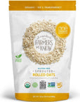 One Degree Organic Foods Sprouted Rolled Oats, USDA Organic, Non-GMO Gluten Free Oatmeal, 24 oz., 4 Pack