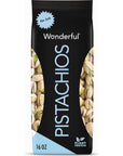 Wonderful Pistachios In Shell, Roasted with No Salt Nuts, 16 Ounce Bag, Protein Snack, On the Go Healthy Snack (16 oz)