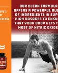 Nitric Oxide Support Pills - Natural Workout Supplement & Exercise Enhancer - Boost Energy Strength Recovery Muscle Builder - Pure L-Arginine & L-Citrulline Amino Acid Capsules - by Natures Craft