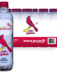 St Louis Cardinals Bottled Water  Naturally Filtered Spring Water in 169 Fl Oz PET Plastic Bottles Recyclable and BPAFree Case of 24 by Sports Water