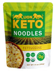 Lion Keto Noodles - 3 Pack | Fettuccine | Low Carb Pasta | Organic Pre-Cooked Zero Carb Pasta konjac shirataki Noodles Are Low Calorie, Gluten-Free, Paleo, Kosher & Vegan | Delicious Keto Pasta, (42oz) (3 Pack | Fettuccine)