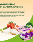 FISH PEAS  Plant Based Vegan Spread Food in DANISH Sauce with Tomato Onion and Leek Plant Based Ready to Eat Meals Gluten Free Organic Canned Vegan Meal Replacement  125g single pack