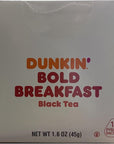 Dunkin Donuts Bold Breakfast Black Tea 15 Individual wrapped tea bags with eRaiyan Sticker Bold Breakfast Black Tea