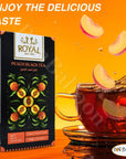 bonballoon Brilliant Royal Peach Black Tea Bag Pure Natural Drink Herbal Herb Chai Herbals Premium Oriental Egyptian Egypt Herbs Non Gmo No Additives No Artificial Coloring Kosher Halal 20 Bags