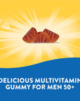 Nature's Way Alive! Men’s 50+ Premium Gummy Multivitamins, Supports Multiple Body Systems, B-Vitamins, Gluten-Free, Vegetarian, Grape, Orange and Cherry Flavored Gummies, 75 Gummies