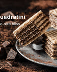 Loacker Quadratini Dark Chocolate Wafer Cookies LARGE  Premium Crispy Bite Size Wafers  30 Less Sugar  NONGMO  LARGE Pack of 6