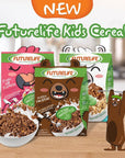 FUTURELIFE Oat Cereal Bits  Multigrain Pops  Kids Cereal  375g132oz  33 Nutrients  Assist with Immune Function  High In Fiber  Added Probiotics  34g Protein  Chocolate 1