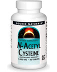 Source Naturals N-Acetyl Cysteine Antioxidant Support 1000 mg Dietary Supplement That Supports Respiratory Health* - 30 Tablets