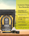 BLENDART Lemon Ginger 50 Pyramid Tea Bag Specially Blended With Natural Ginger  Lemon Supports Digestion Rich In Antioxidants Medium Caffeine