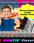 Amish Good Gourmet Licorice Twist Candy  Premium Sweet  Chewy Treat Jumbo Black Licorice Twist Perfect Snack Under 100 Calories