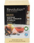 REVOLUTION TEA Austrian Apple Cinnamon  Vanilla Fruit Tea THE ORIGINAL  Premium Full Leaf Tea  Biodegradable Infuser Tea Bags  Flavored Fruit Tea  Naturally Caffeine Free  20 Bags