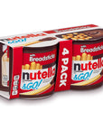 Nutella and Go Snack Packs Chocolate Hazelnut Spread with Breadsticks Perfect Bulk Snacks for Kids Lunch Boxes 18 oz Pack of 4